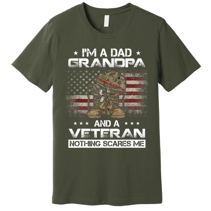 I have two titles Veteran and Grandpa Funny Proud US Army Premium T-Shirt