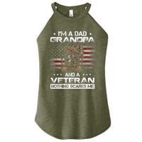 I have two titles Veteran and Grandpa Funny Proud US Army Women's Perfect Tri Rocker Tank