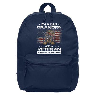 I have two titles Veteran and Grandpa Funny Proud US Army 16 in Basic Backpack