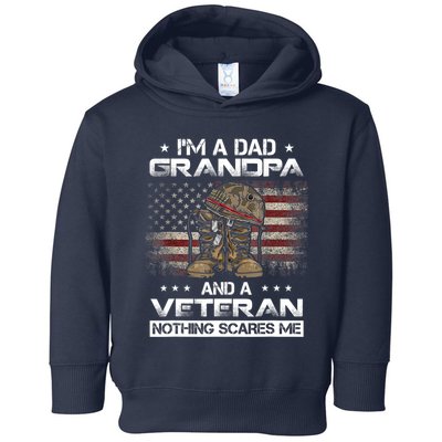 I have two titles Veteran and Grandpa Funny Proud US Army Toddler Hoodie