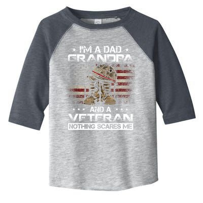 I have two titles Veteran and Grandpa Funny Proud US Army Toddler Fine Jersey T-Shirt