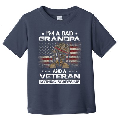 I have two titles Veteran and Grandpa Funny Proud US Army Toddler T-Shirt