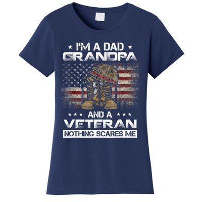 I have two titles Veteran and Grandpa Funny Proud US Army Women's T-Shirt