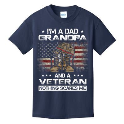 I have two titles Veteran and Grandpa Funny Proud US Army Kids T-Shirt