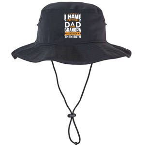 I Have Two Titles Dad And Grandpa Rock Them Both Gift Legacy Cool Fit Booney Bucket Hat