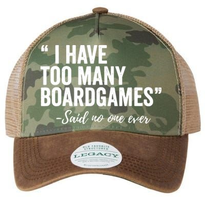 I Have Too Many Boardgames Funny Legacy Tie Dye Trucker Hat