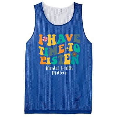 I Have Time To Listen Tal Health Matters Groovy Gift Mesh Reversible Basketball Jersey Tank