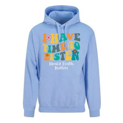 I Have Time To Listen Tal Health Matters Groovy Gift Unisex Surf Hoodie