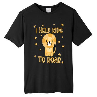 I Help To Rawr Gift Cute Slp Speech Therapist Gift Tall Fusion ChromaSoft Performance T-Shirt