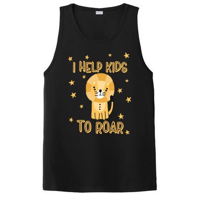 I Help To Rawr Gift Cute Slp Speech Therapist Gift PosiCharge Competitor Tank