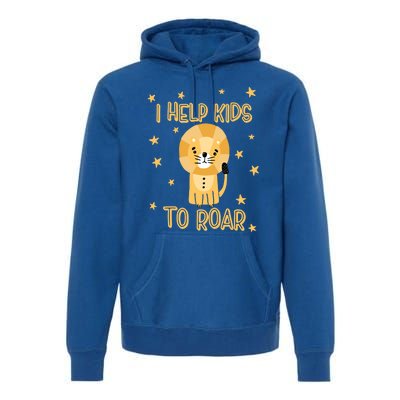 I Help To Rawr Gift Cute Slp Speech Therapist Gift Premium Hoodie