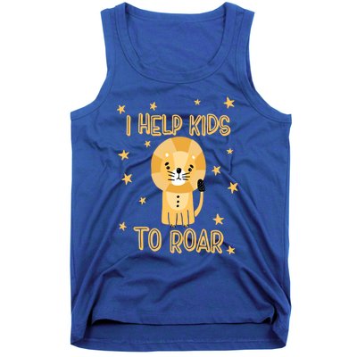 I Help To Rawr Gift Cute Slp Speech Therapist Gift Tank Top