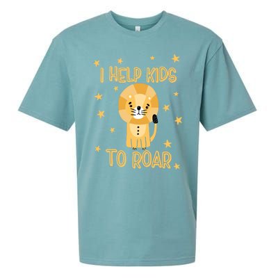 I Help To Rawr Gift Cute Slp Speech Therapist Gift Sueded Cloud Jersey T-Shirt