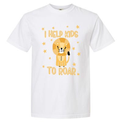 I Help To Rawr Gift Cute Slp Speech Therapist Gift Garment-Dyed Heavyweight T-Shirt