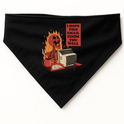 I Hope This Email Finds You Well Skeleton Funny USA-Made Doggie Bandana