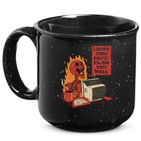 I Hope This Email Finds You Well Skeleton Funny 15oz Campfire Ceramic Mug