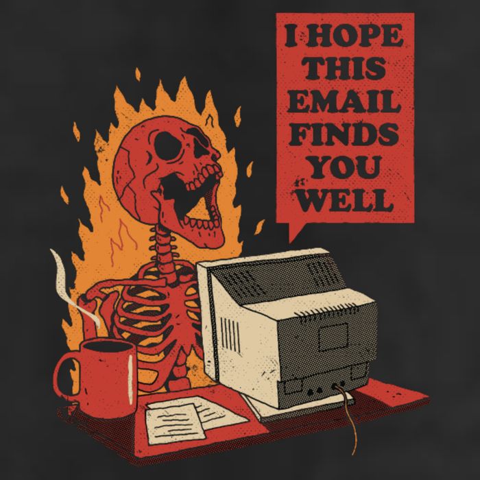 I Hope This Email Finds You Well Skeleton Funny 15oz Campfire Ceramic Mug