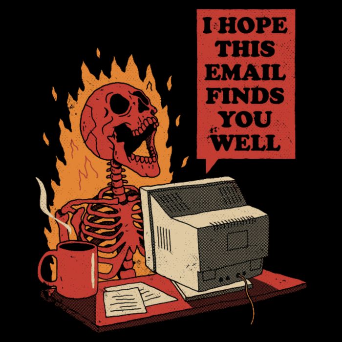 I Hope This Email Finds You Well Skeleton Funny Bag