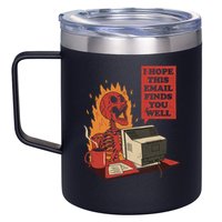 I Hope This Email Finds You Well Skeleton Funny 12oz Stainless Steel Coffee Mug
