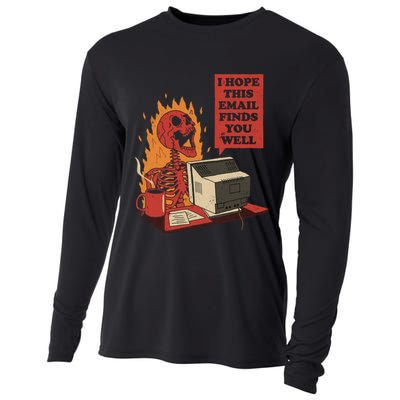 I Hope This Email Finds You Well Skeleton Funny Cooling Performance Long Sleeve Crew
