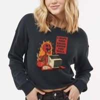 I Hope This Email Finds You Well Skeleton Funny Cropped Pullover Crew