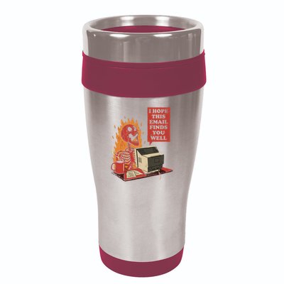 I Hope This Email Finds You Well Skeleton Funny 16oz Travel Tumbler