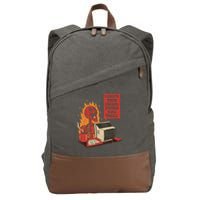 I Hope This Email Finds You Well Skeleton Funny Cotton Canvas Backpack