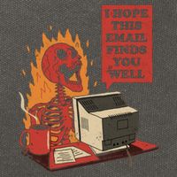 I Hope This Email Finds You Well Skeleton Funny Cotton Canvas Backpack