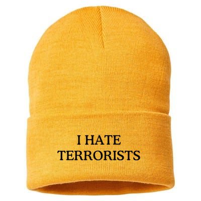 I Hate Terrorists Sustainable Knit Beanie