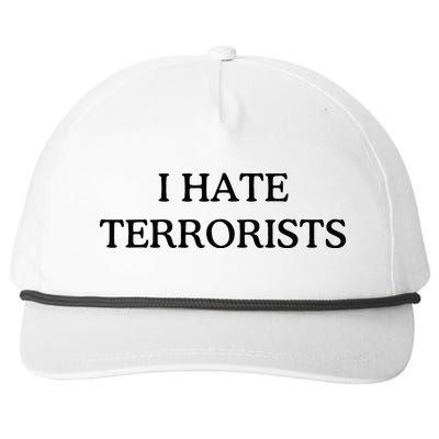 I Hate Terrorists Snapback Five-Panel Rope Hat