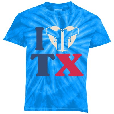 I Heart Texas Tx Love Pro Usa 2nd Adt Pro Gun Cute Gift Kids Tie-Dye T-Shirt