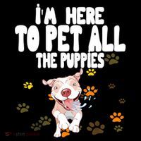 I'm Here To Pet All The Puppies Cute Puppies Lovers Impact Tech Backpack