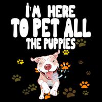 I'm Here To Pet All The Puppies Cute Puppies Lovers 16 in Basic Backpack