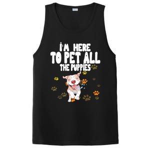 I'm Here To Pet All The Puppies Cute Puppies Lovers PosiCharge Competitor Tank