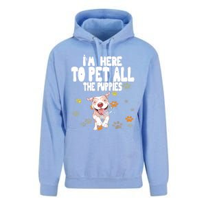 I'm Here To Pet All The Puppies Cute Puppies Lovers Unisex Surf Hoodie