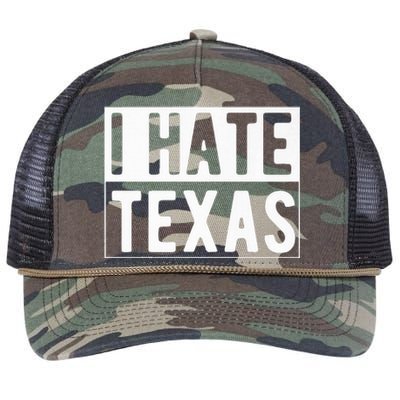 I Hate Texas Trending Retro Rope Trucker Hat Cap