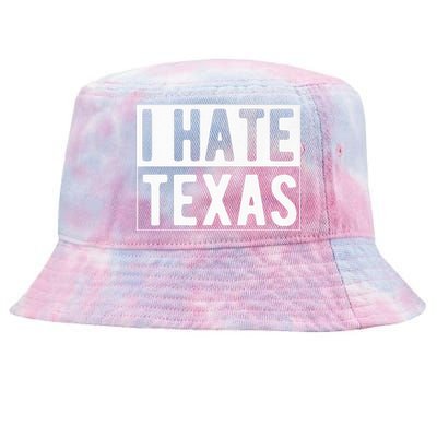 I Hate Texas Trending Tie-Dyed Bucket Hat