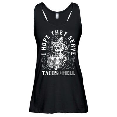 I Hope They Serve Tacos In Hell Halloween Taco Tuesday Gift Ladies Essential Flowy Tank
