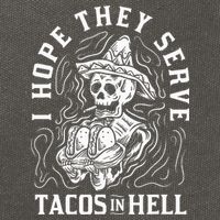 I Hope They Serve Tacos In Hell Halloween Taco Tuesday Gift Cotton Canvas Backpack