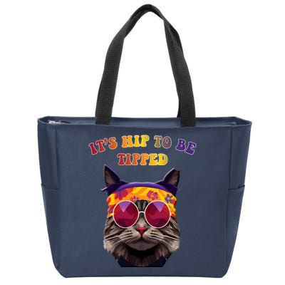 ItS Hip To Be Tipped Zip Tote Bag