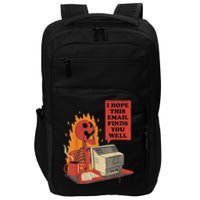 I Hope This Email Finds You Well Funny Skeleton Impact Tech Backpack