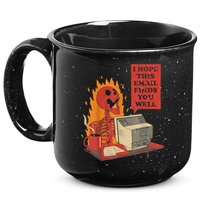 I Hope This Email Finds You Well Funny Skeleton 15oz Campfire Ceramic Mug