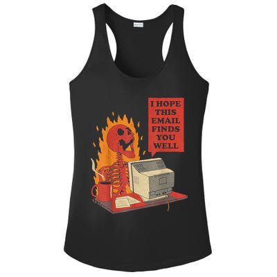 I Hope This Email Finds You Well Funny Skeleton Ladies PosiCharge Competitor Racerback Tank