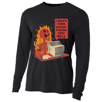 I Hope This Email Finds You Well Funny Skeleton Cooling Performance Long Sleeve Crew