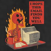 I Hope This Email Finds You Well Funny Skeleton Golf Towel