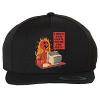 I Hope This Email Finds You Well Funny Skeleton Wool Snapback Cap
