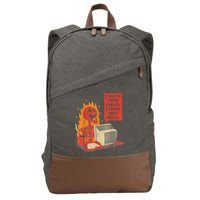 I Hope This Email Finds You Well Funny Skeleton Cotton Canvas Backpack