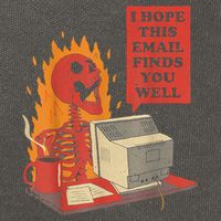 I Hope This Email Finds You Well Funny Skeleton Cotton Canvas Backpack