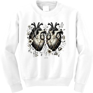 Intertwined Hearts: The Roots Of Love Symbol Of Eternal Connection Kids Sweatshirt