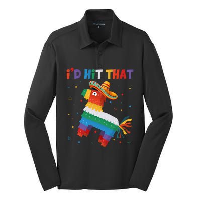 I'D HIT THAT FUNNY CINCO DE MAYO T Silk Touch Performance Long Sleeve Polo